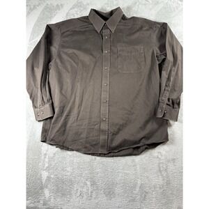 Ariat Pro Series MensLong Sleeve Plaid Button Down Shirt Size XXL Brown Western